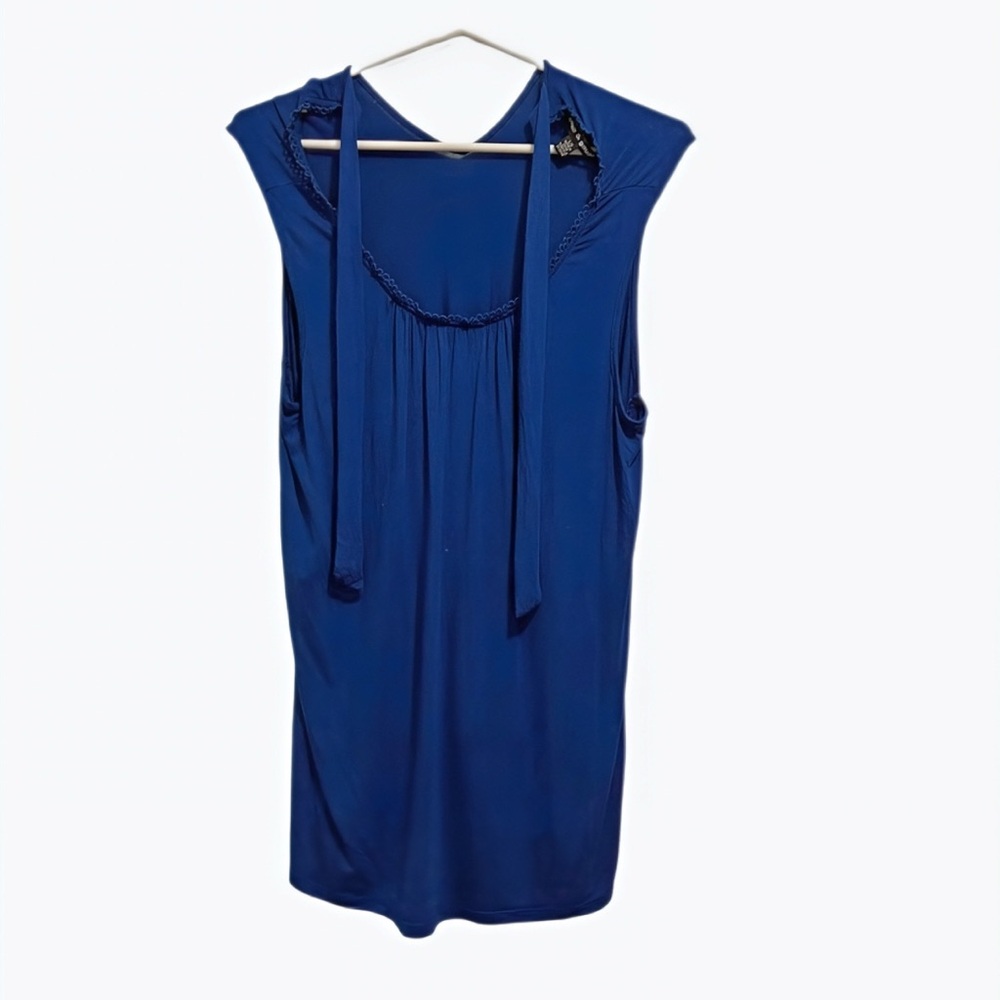 🇨🇦3/$15 Cable & Gauge Blue Sleeveless Tie Front Tank Top